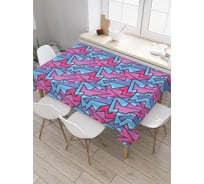 Прямоугольная скатерть JoyArty Геометрическая мозаика из сатена tc_29708_120x145