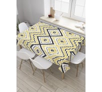 Прямоугольная скатерть JoyArty Горизонтальные ромбы из сатена tc_33789_120x145