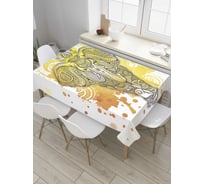 Прямоугольная скатерть JoyArty Грозный красочный слон из сатена tc_8894_120x145