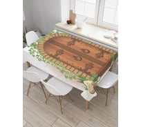 Прямоугольная скатерть JoyArty Запасной выход из сатена tc_2945_120x145