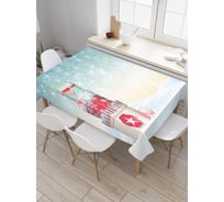 Прямоугольная скатерть JoyArty Заснеженные подарки из сатена tc_21465_120x145