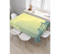 Прямоугольная скатерть JoyArty За ограждением из сатена tc_21623_120x145