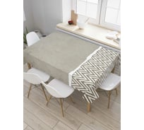 Прямоугольная скатерть JoyArty Серость с зигзагами из сатена tc_4317_120x145