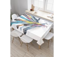 Прямоугольная скатерть JoyArty Набор перьев из сатена tc_20233_120x145
