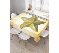 Прямоугольная скатерть JoyArty Сияние праздничной звезды из сатена tc_5531_120x145