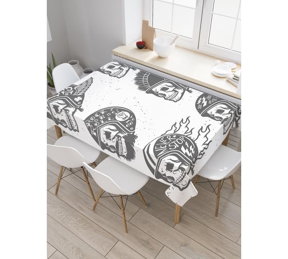 Прямоугольная скатерть JoyArty Гонщики смерти из сатена tc_9938_120x145 1