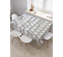 Прямоугольная скатерть JoyArty Загадка с треугольниками из сатена tc_20895_120x145