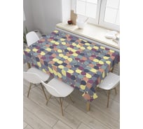 Прямоугольная скатерть JoyArty Разноцветные капли из сатена tc_31365_120x145