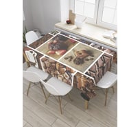 Прямоугольная скатерть JoyArty Наслаждение от кофе из сатена tc_32044_120x145