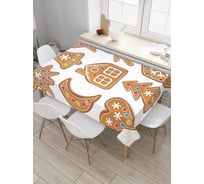 Прямоугольная скатерть JoyArty Рождественская выпечка из сатена tc_38345_120x145