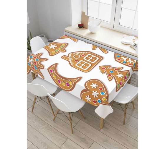 Прямоугольная скатерть JoyArty Рождественская выпечка из сатена tc_38345_120x145 1