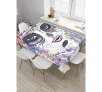 Прямоугольная скатерть JoyArty Готическая девушка из сатена tc_35929_120x145