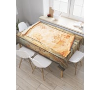 Прямоугольная скатерть JoyArty Найденная карта из сатена tc_19204_120x145