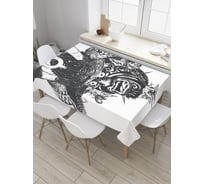 Прямоугольная скатерть JoyArty Жуткий самурай из сатена tc_31010_120x145