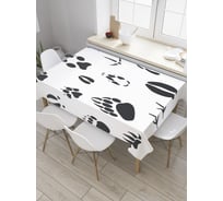 Прямоугольная скатерть JoyArty Разные следы из сатена tc_35773_120x145