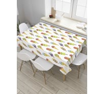 Прямоугольная скатерть JoyArty Разнообразие мороженого из сатена tc_36301_120x145