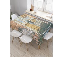 Прямоугольная скатерть JoyArty Закрытая дверь из сатена tc_21334_120x145