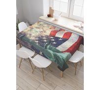 Прямоугольная скатерть JoyArty Праздничный флаг из сатена tc_20707_120x145
