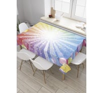 Прямоугольная скатерть JoyArty Рамка из воздушных шаров из сатена tc_34382_120x145