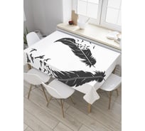 Прямоугольная скатерть JoyArty Птичьи перья из сатена tc_27978_120x145
