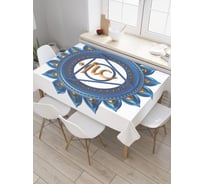 Прямоугольная скатерть JoyArty Восточный знак в цветке из сатена tc_18777_120x145