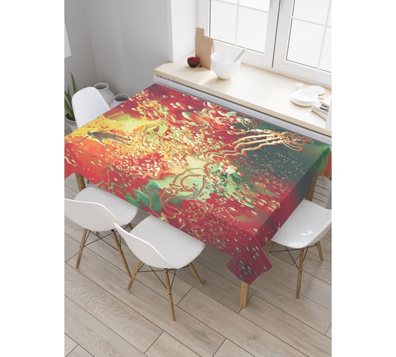 Прямоугольная скатерть JoyArty Ритуальное событие из сатена tc_23037_120x145 1