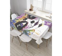 Прямоугольная скатерть JoyArty Готическая девушка в цветах из сатена tc_35923_120x145