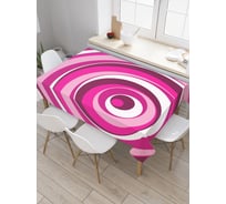 Прямоугольная скатерть JoyArty Гипноз кругов из сатена tc_31286_120x145