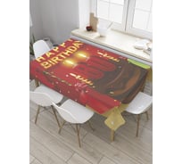 Прямоугольная скатерть JoyArty Праздничный торт из сатена tc_33193_120x145