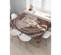 Прямоугольная скатерть JoyArty Слоновая мандала из сатена tc_22424_120x145