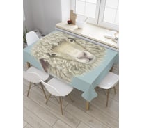 Прямоугольная скатерть JoyArty Пушистая овца из сатена tc_27667_120x145