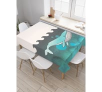 Прямоугольная скатерть JoyArty Сомнительный кит из сатена tc_21938_120x145