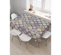 Прямоугольная скатерть JoyArty Полет между кругов из сатена tc_23309_120x145
