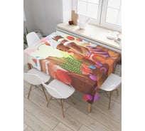 Прямоугольная скатерть JoyArty Сладкий лес из сатена tc_26461_120x145