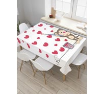 Прямоугольная скатерть JoyArty Сердечное настроение из сатена tc_91967_120x145