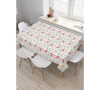 Прямоугольная скатерть JoyArty Сладкий мир из сатена tc_32036_120x145