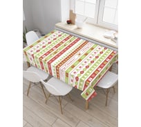 Прямоугольная скатерть JoyArty Рождественские ленточки из сатена tc_37078_120x145