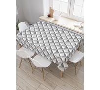 Прямоугольная скатерть JoyArty Мраморные клетки из сатена tc_23285_120x145