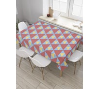 Прямоугольная скатерть JoyArty Гипнотические треугольники из сатена tc_28666_120x145