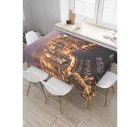 Прямоугольная скатерть JoyArty Городской порт из сатена tc_944_120x145