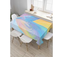 Прямоугольная скатерть JoyArty Радужный единорог из сатена tc_5135_120x145