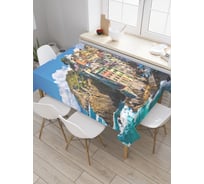 Прямоугольная скатерть JoyArty Прибрежный город из сатена tc_20629_120x145