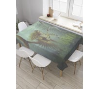 Прямоугольная скатерть JoyArty Дружба русалки и морского коня из сатена tc_9100_120x145