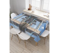 Прямоугольная скатерть JoyArty Зеркальная темза из сатена tc_9406_120x145