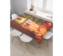 Прямоугольная скатерть JoyArty Праздничный уют из сатена tc_20077_120x145