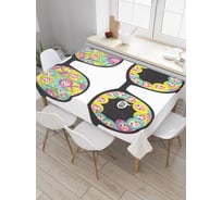 Прямоугольная скатерть JoyArty Прикольные очки из сатена tc_2706_120x145