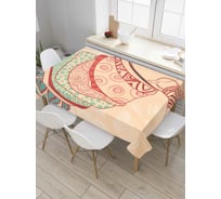 Прямоугольная скатерть JoyArty Головной африканский убор из сатена tc_36753_120x145