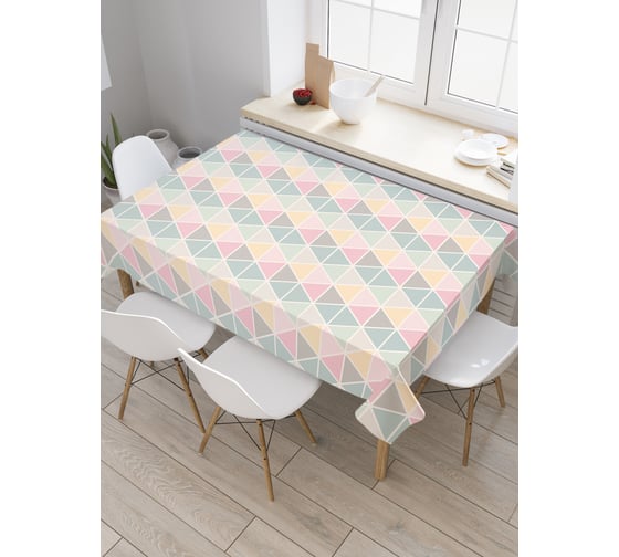 Прямоугольная скатерть JoyArty Сказочные волны из сатена tc_30624_120x145 1