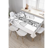 Прямоугольная скатерть JoyArty Принцесса в дереве из сатена tc_19085_120x145