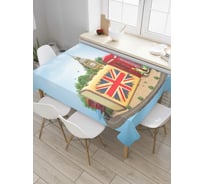 Прямоугольная скатерть JoyArty Путешествие в Лондон из сатена tc_4843_120x145